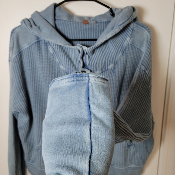Free People Blue Mason Hoodie | Fall Hoodie | Size Medium - Picture 4 of 9